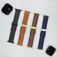 suitable for iwatch7se apple watch strap double sided first layer cowhide apple watch leather strap