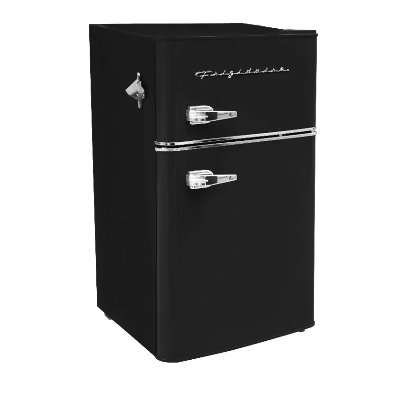 

Frigidaire Retro 3.1 Cu Ft Two Door Compact Refrigerator with Freezer, Black