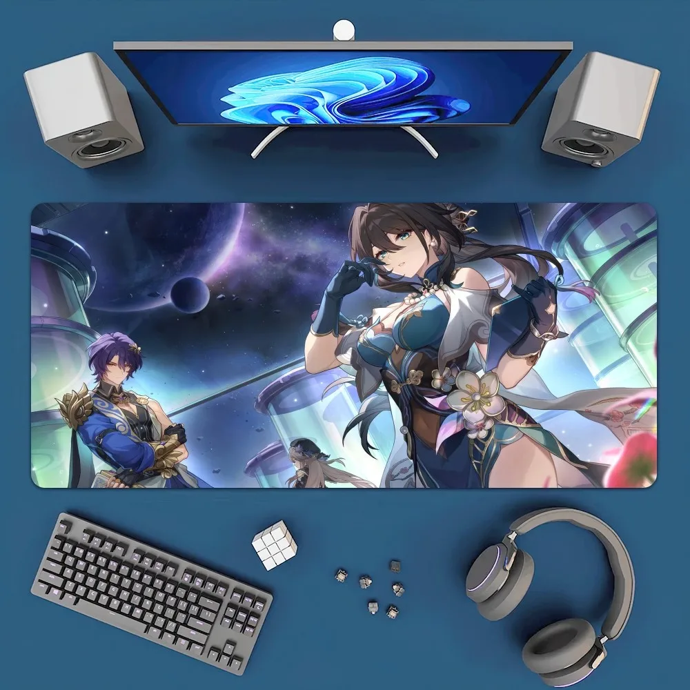 Коврик для мыши Honkai с антискользящим покрытием офисный большой резиновый коврик