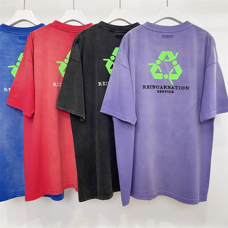 

Washed Vetements Embroidery T-Shirt Men Women I am not doing shit today VTM Top Tees T Shirt