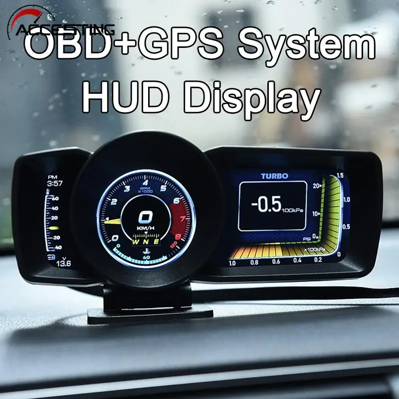 Автомобильный сканер HUD OBD2 с ЖК-дисплеем устройство для проверки езды компьютера