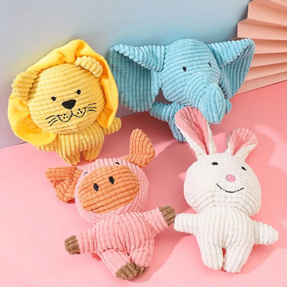 

Creative Pet Toy Built-in Voice Bite Resistant Plush Piglet Lion Shape Dog Teething Toy Pet Early Educational Toy Dog Supplies