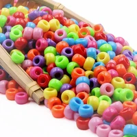 200pcspack 9x6mm multicolor acrylic beads for kids decorate bracelet diy handmade craft jewelry making accessories material