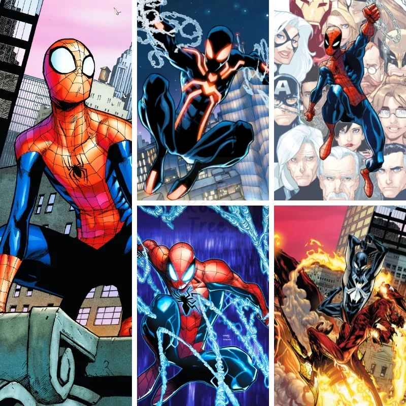 

Disney Marvel Spiderman 5D Diamond Painting Art Embroidery Craft Kits Iron Man Peter Parker Cartoon Novelties Home Decor