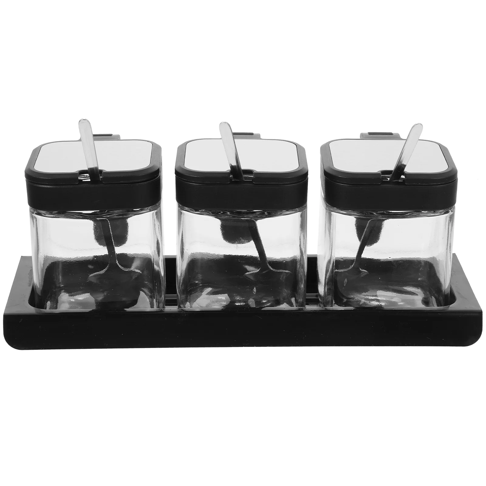 

1 Set Container Bowl With Lid Glass Condiment Jar Seasoning Jar Kitchen Seasoning Jar for Daily Storage Home Kitchen