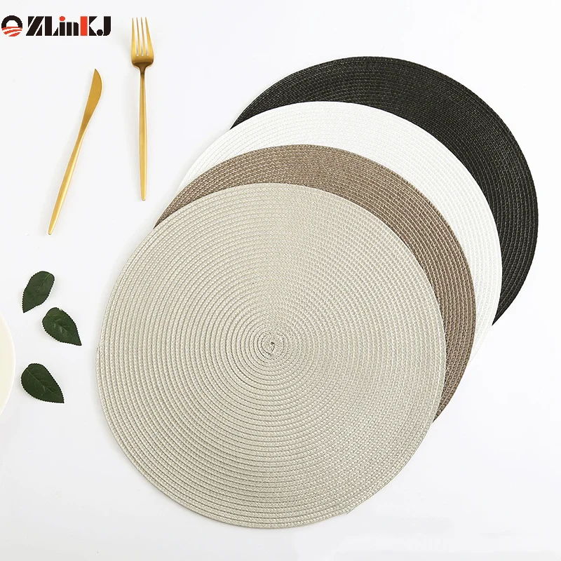 Рождественские круглые плетеные салфетки 38 см