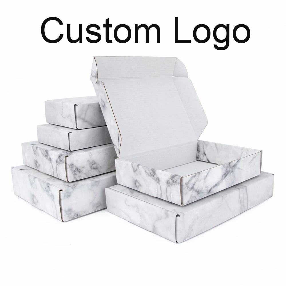 Caja de embalaje de papel Kraft con logotipo personalizado, caja de embalaje de papel de regalo, para negocios, cosméticos, 5/10 piezas