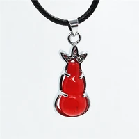 natural jade pendant red gourd amulet necklace statue china hand carving jewelry fashion amulet men women gifts