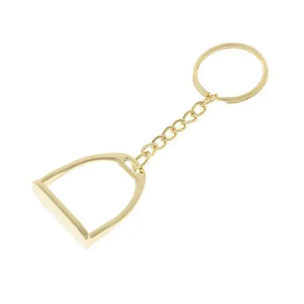 

4X Zinc Alloy Keychain Key Equestrian Keyfob Bag Decoration Golden