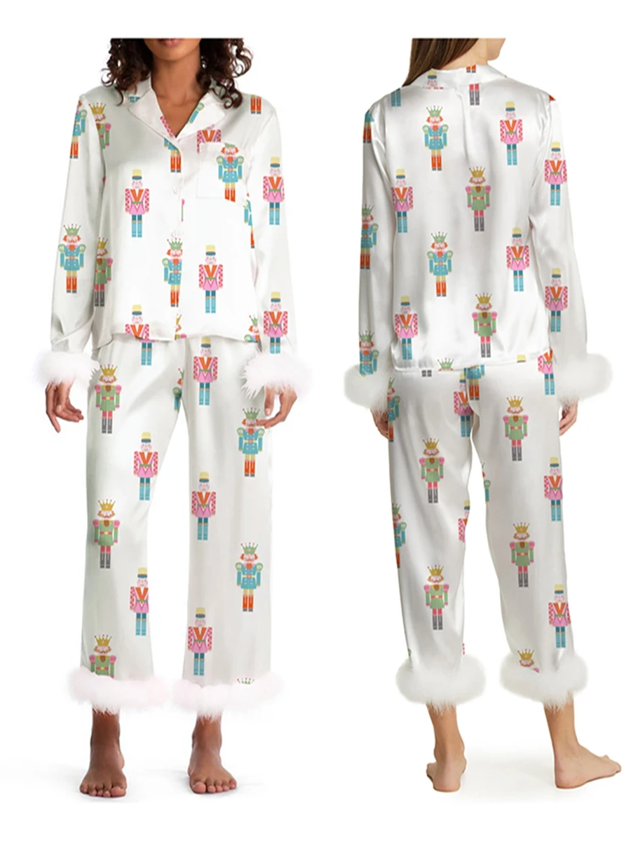 Женский пижамный комплект из 2 предметов одежда для дома костюмы с мультяшным