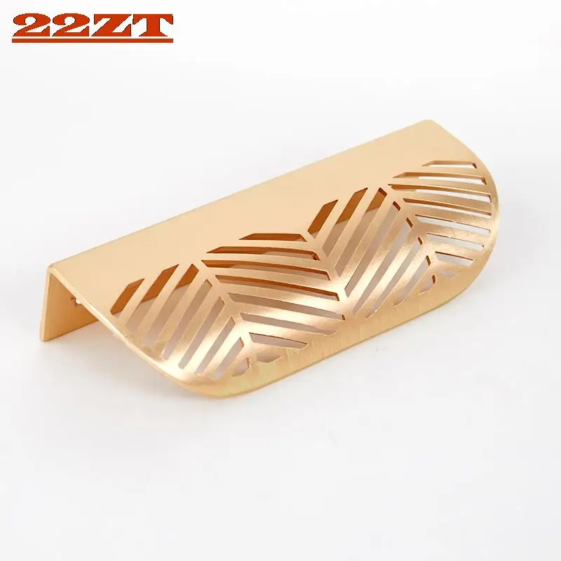 

22ZT Leaf Shape Brass Drawer Handle Gold Color Cabinet Pulls Furniture Handles Copper Drawer Pull Knobs Wardrobe Knobs