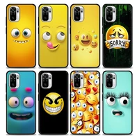 funny cartoon cute face silicone phone case for xiaomi redmi note 9 9t 10 10s 11 11s 11e 8 7 poco m3 m4 pro 5g cover cases