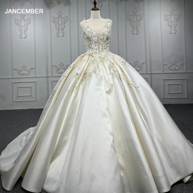 Великолепные международные платья Quinceanera Jancember с глубоким v-образным вырезом и