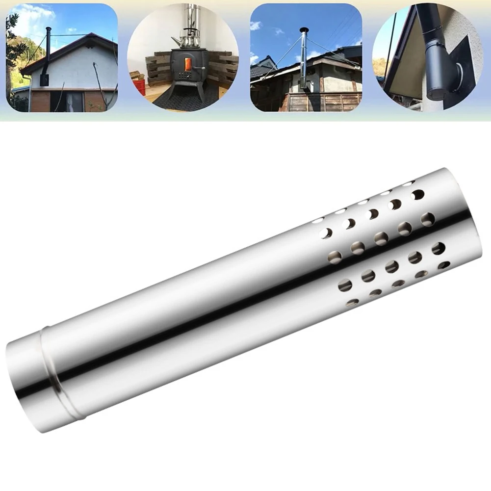 

Stove Pipe 1pc 6cm High Quality Strong Discharge Water Heater Thicken Stove Chimney Pipes Windscreen Trim Cover
