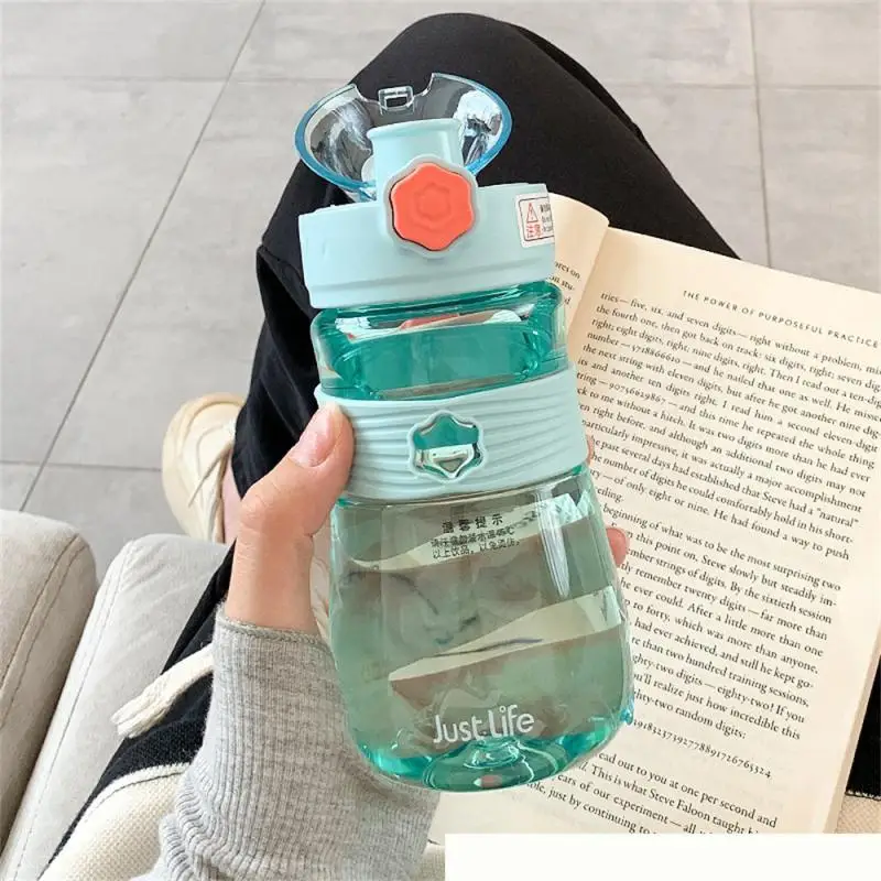 

Summer Water Cup High-value Women's Plastic Water Bottle Double Layer Heat Insulation Drinking Cup Portable Outdoor Travel Cup