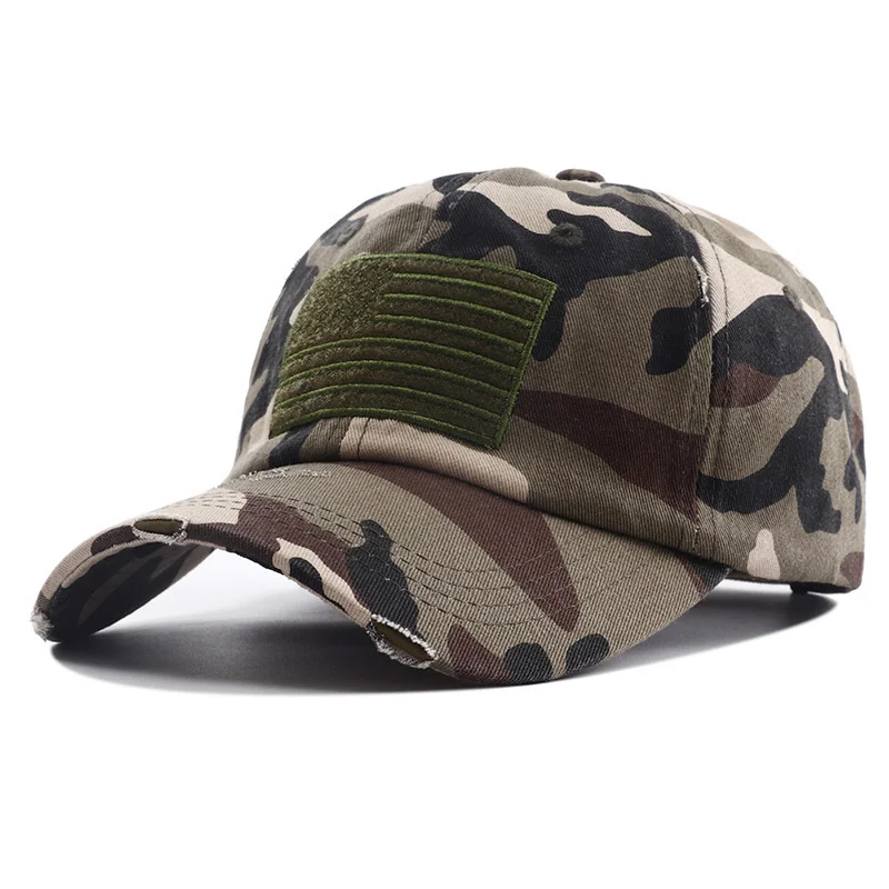 

2023 New Designer Men's Military Tactical Baseball Cap Camouflage Outdoors Bone Black Green Hunting Hats for Men Casquette Homme