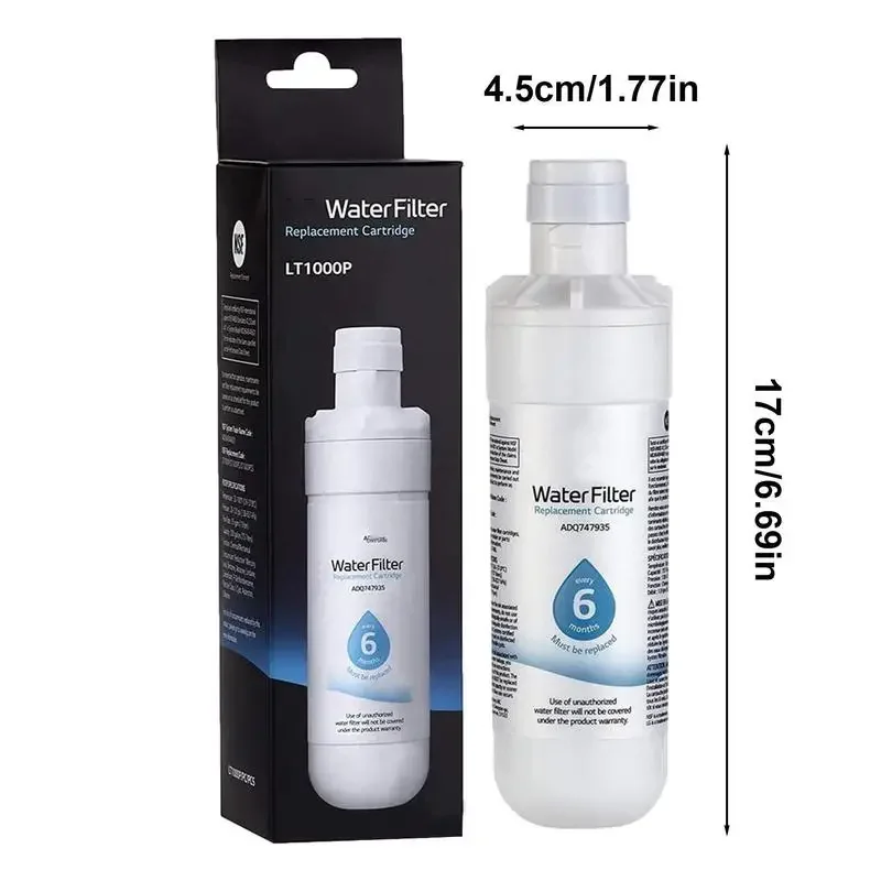 

Фильтр для воды в холодильнике для LG LT1000P, совместимый с ADQ74793501/ADQ74793502/MDJ64844601/AGF80300704/ADQ75795105