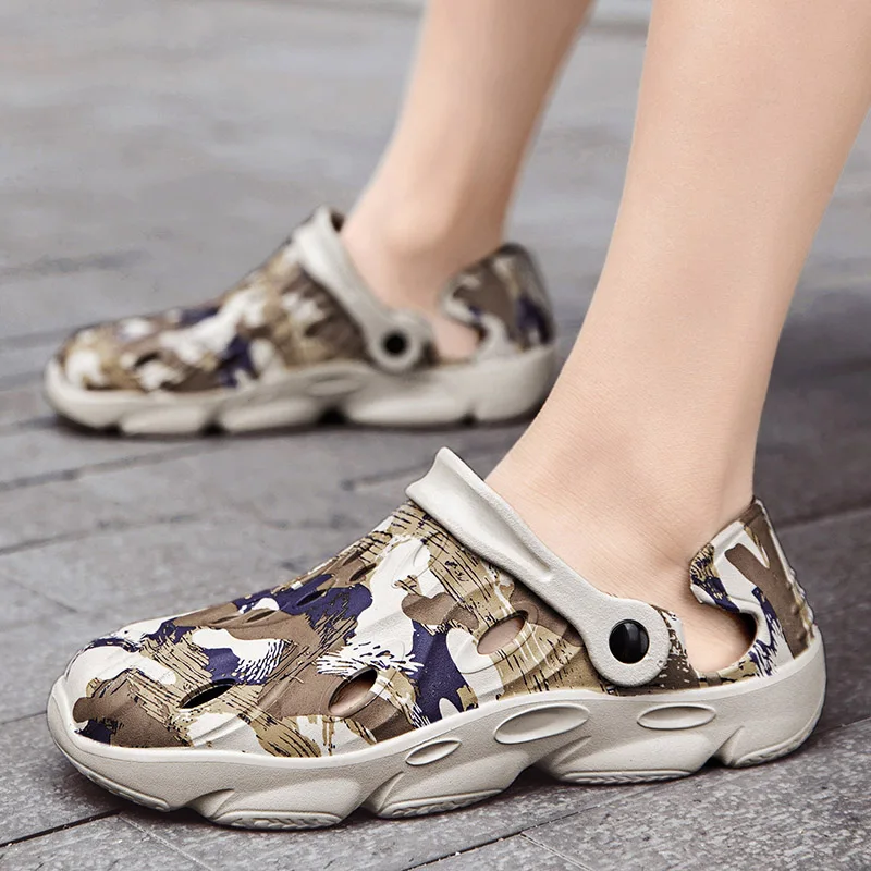 

Men's Summer Sandals 2023 Luxury Beach Clogs Flat High Top Quality Walking Garden Footwear Outdoor Fashion Shoes For Men Sandals