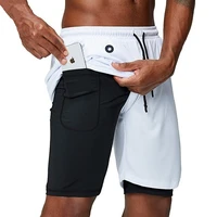 running shorts men fitness gym training sports shorts quick dry workout gym sport jogging double deck 2022 summer men shorts