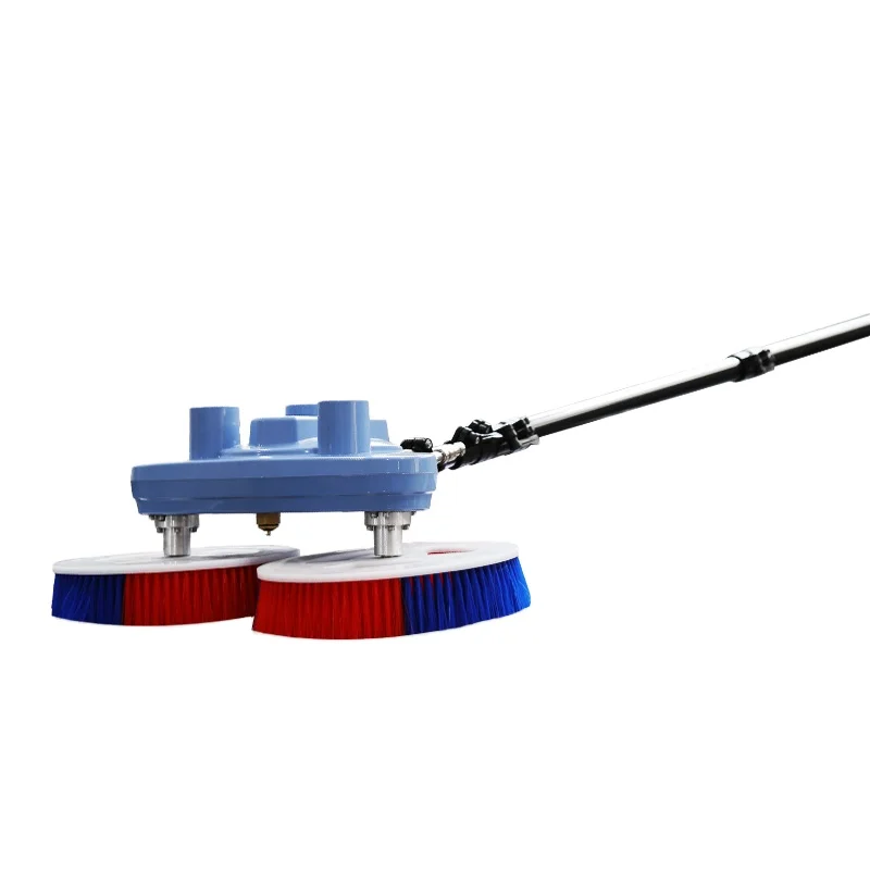 Multifit Double Head Electric Telescopic Cleaning Brush Kits 3.5M Renewable Energy Electric Brush For Solar Panel