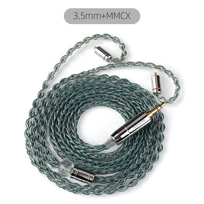 Кабель NiceHCK SuperCyan Litz 8 ядер Lab 7N OCC + обновленный провод из серебряного сплава 3 5/2 5/4 4