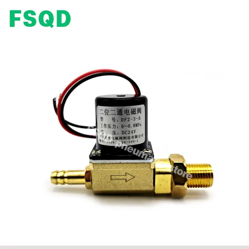 Фото 2-ходовой электромагнитный клапан DF2-3-B DC24V AC36V AC220V AC24V, латунный корпус, 2-позиционный, серия DF2, для пневматического инструмента №3