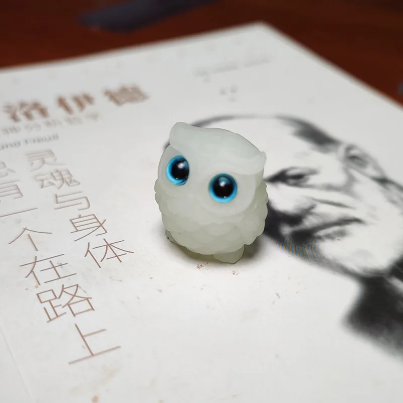 

Миниатюрный орнамент в виде совы, милый зеленый сандал, фигурка совы 1,08 дюйма, домашний декор интерьера, подвеска «сделай сам», сувениры для мероприятий, подарок на день рождения