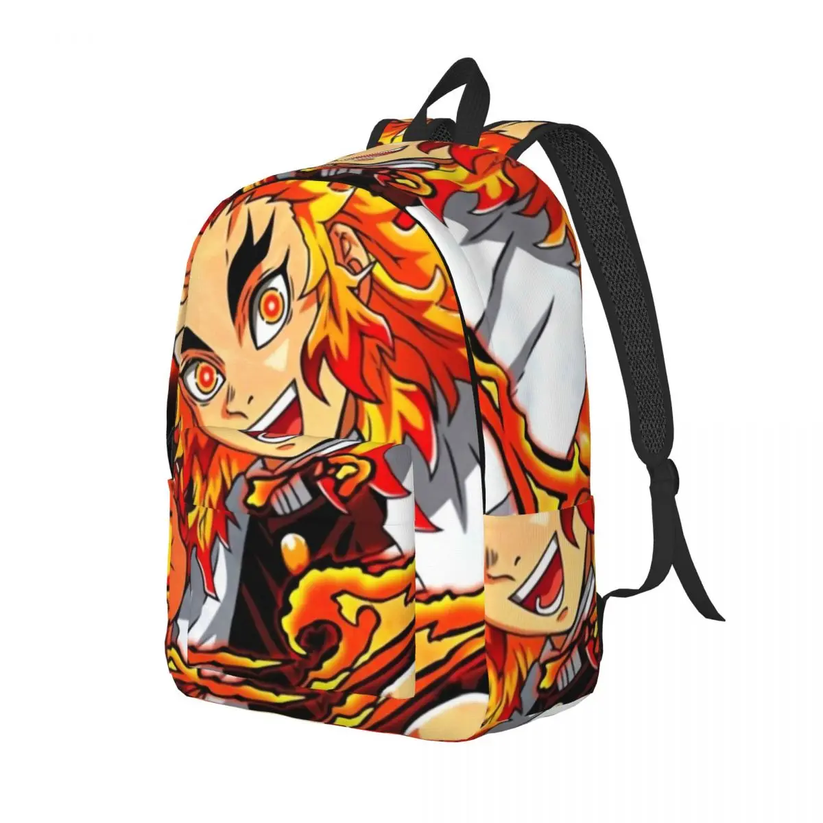 

Demon Slayer Anime Backpack Female The Flame Hashira Breathable Backpacks Pretty High School Bags Camping High Quality Rucksack