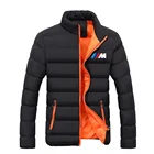 Мужская куртка с воротником-стойкой, однотонная утепленная куртка на молнии для отдыха на открытом воздухе, зима 2022