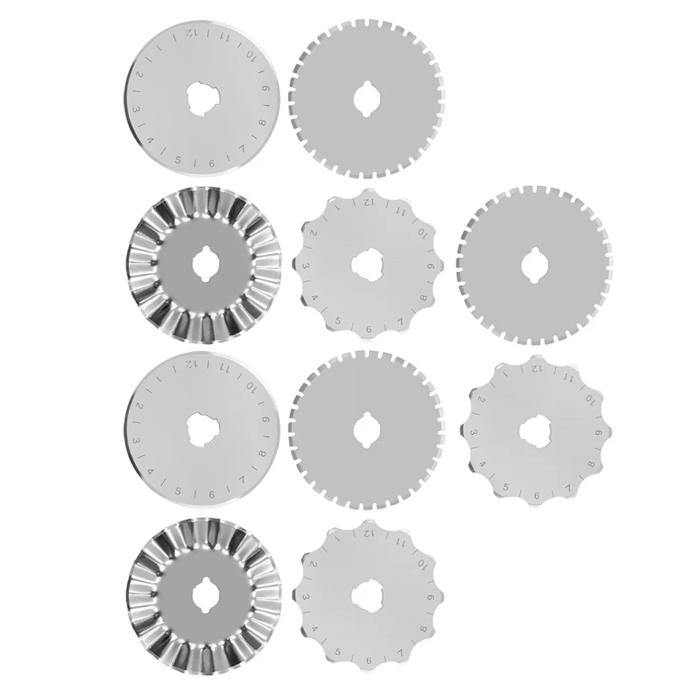 

10Pcs Quilting Cutting Blades Sewing Craft Cutter Rotary Cutter Blades (Silver)