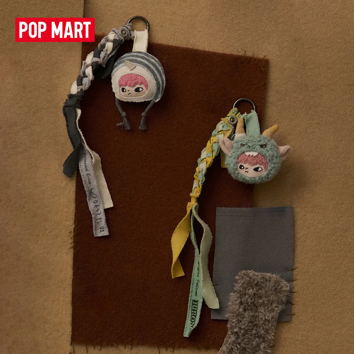 Фото 【EU】POP MART Hirono Mist-Walker Series - Фетровая подвеска 1/6 шт. POPMART BlindBox Милая игрушка-сюрприз в таинственной коробке №1