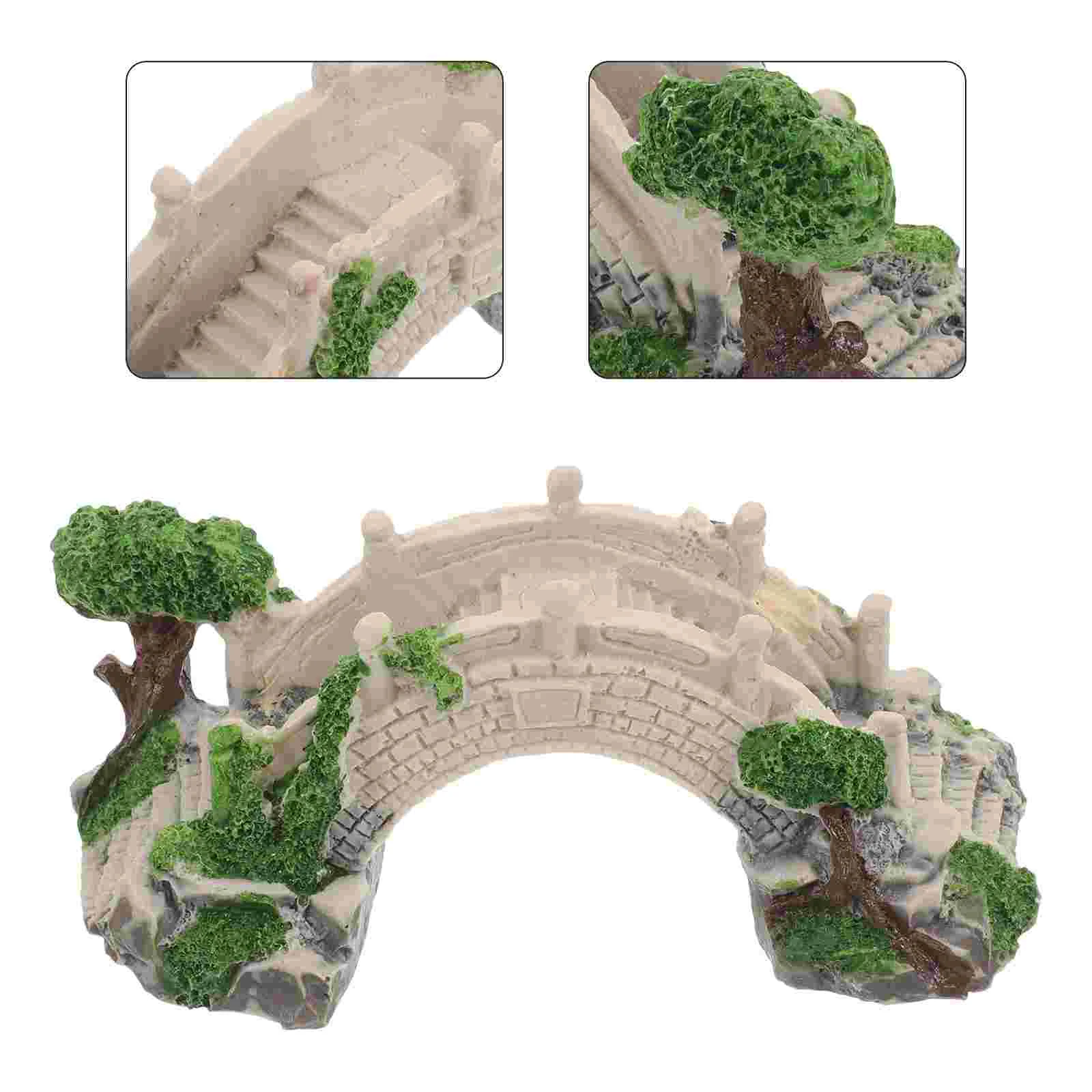 

Aquarium Equipment Micro Scene Desktop Accessories Resin DIY Bonsai Bridge Model