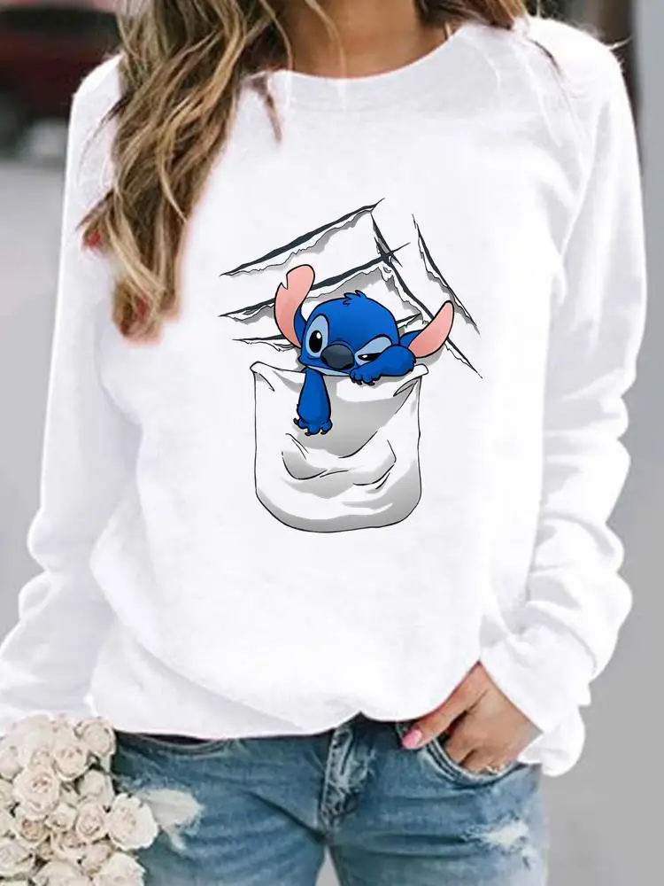

Women Fashion Holiday Lady Autumn Spring Long Sleeve Print Funny Printing Cartoon Pullovers Female Graphic Sweatshirt
