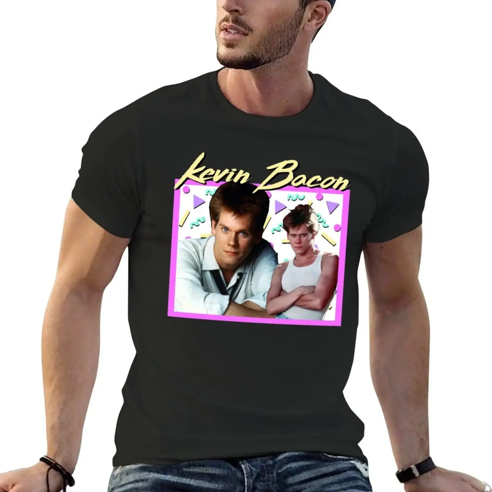 80_s Kevin Bacon T-Shirt blanks animal prinfor boys workout shirts for men