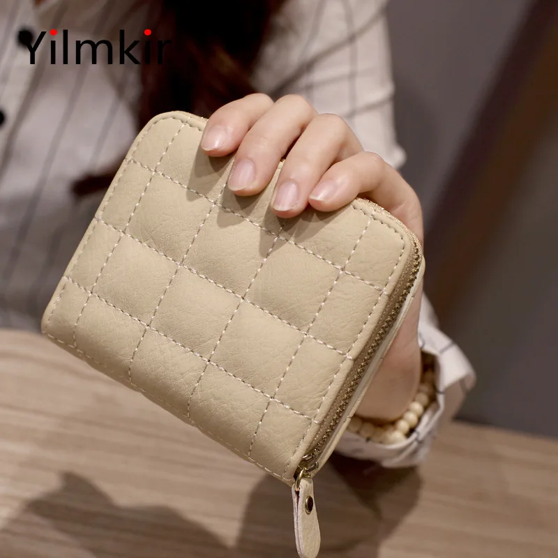

PU Leather Zipper Short Lightweight Portable Women Wallet Fashion Travel Credit Card Holder Coin Purse Ladies Simple Elegant Bag
