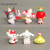 new christmas yugui dog kulomi sanrio melody kt cat desktop small ornaments doll doll model hand made cake