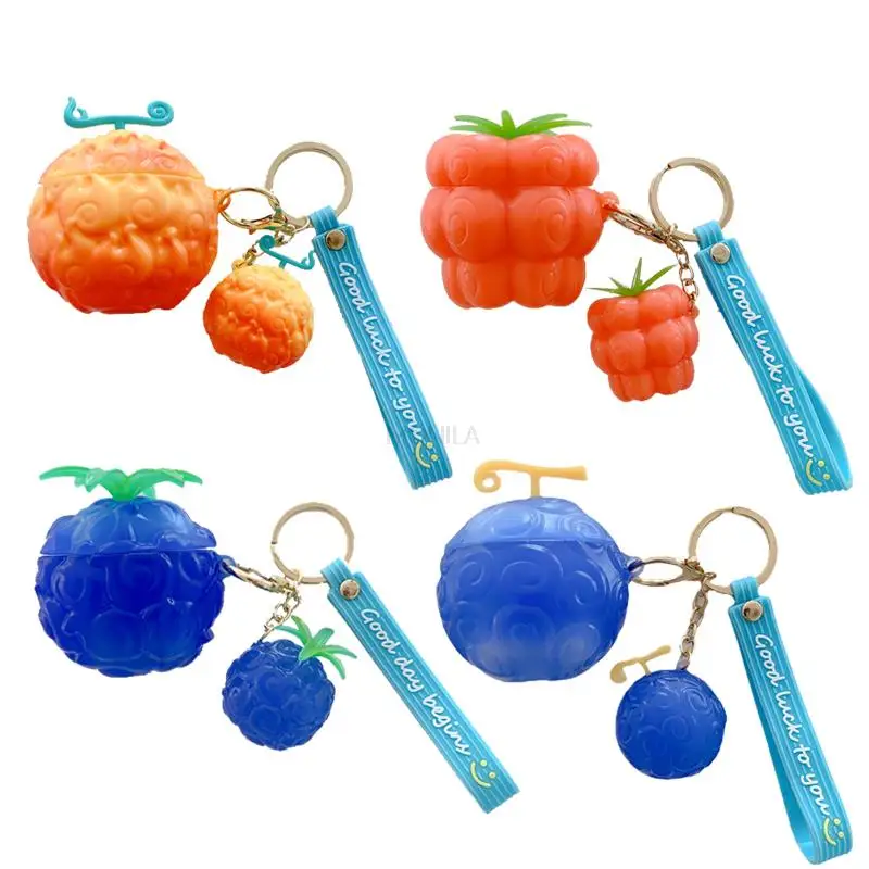 

For AirPods 1 2 3 Pro Case Devil Fruit Cute Cartoon Soft Silicone Capa Earphone Case For Apple Airpods Case Cover Funda Keychain