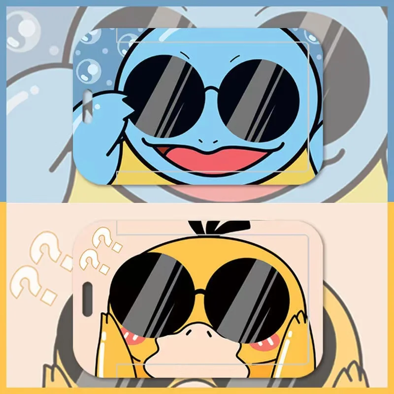 

Pokemon Psyduck Squirtle Campus Card Sleeve Kawaii Cute Anime Action Figure Decoration Goods Waterproof Children's Gifts
