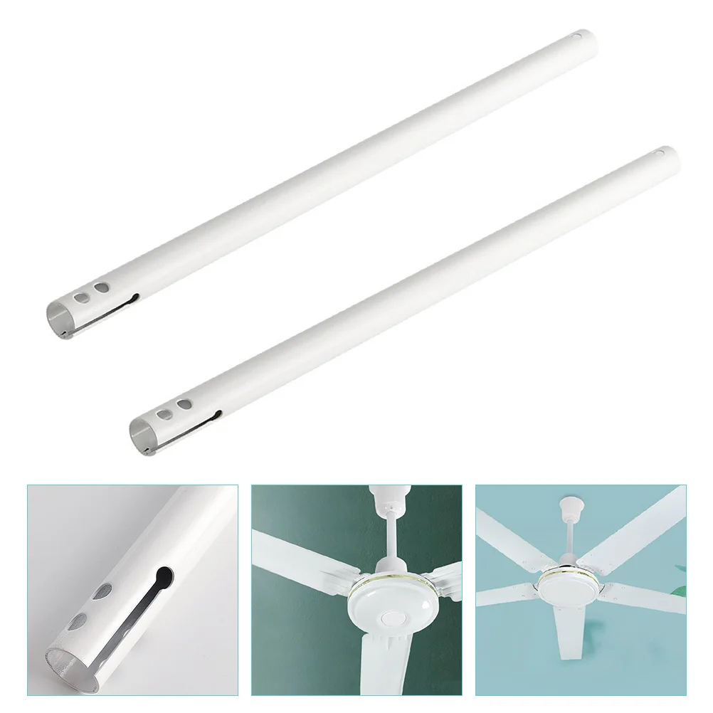 

2pcs Double Hole Replacement Extension Rods Ceiling Fan Downrods Replacement Downrods Decorative Tube Ceiling Fan Extension Rods