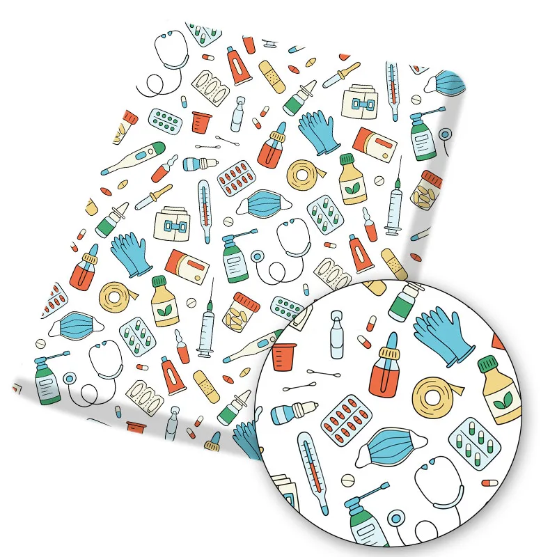 Cheer Bows медицинский тематический лист из полиэфирной хлопчатобумажной ткани