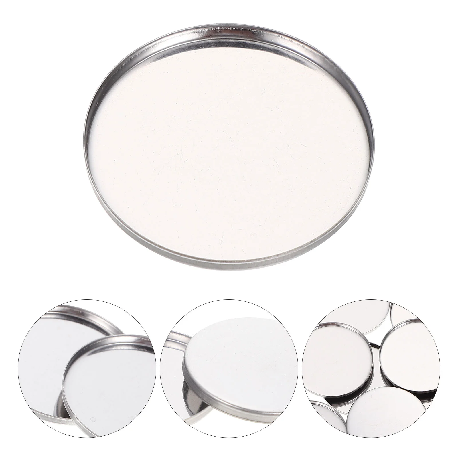 

Eyeshadow Empty Makeup Pans Pan Pallet Lipstick Tray Diy Metal Containers Box Plates Case Container Tin Round Storage Blush