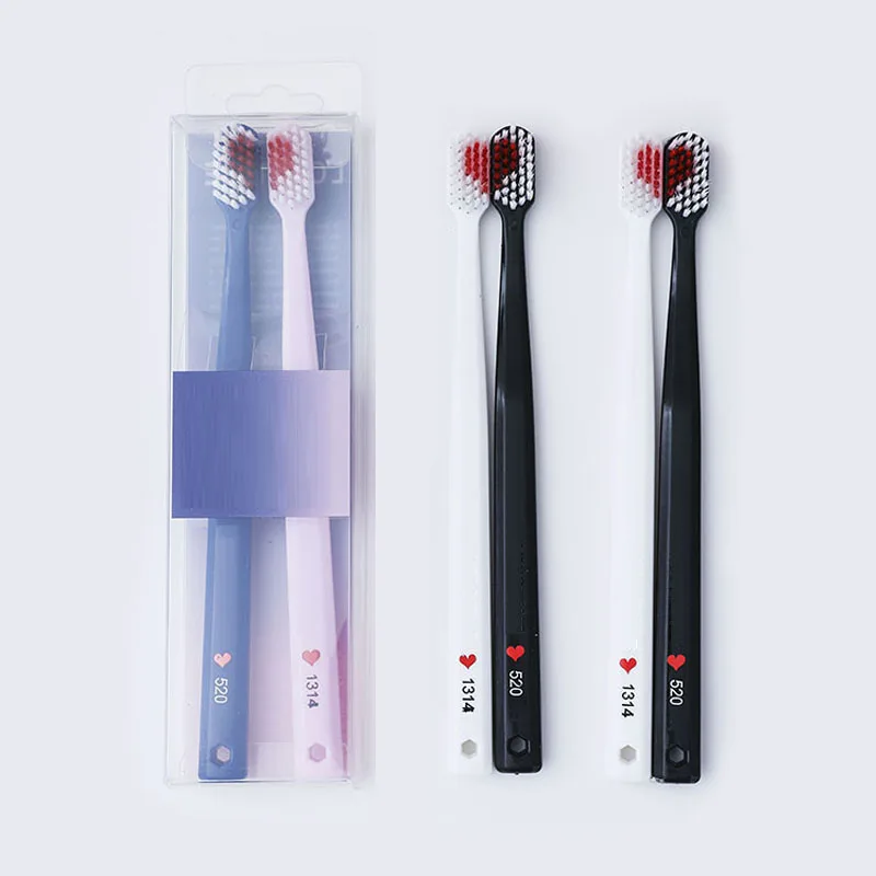 

1Pair Couple Toothbrush Heart Brush Teeth Romantic Crystal Box Soft Toothbrush Nano Adults Toothbrush New Couple's Wedding Gift