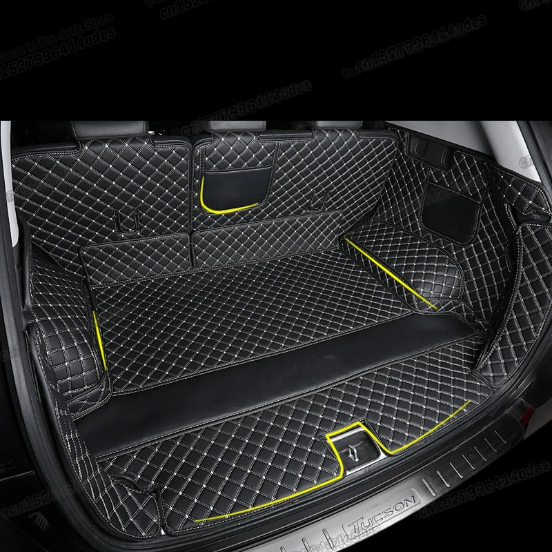 

Кожаный коврик для багажника автомобиля, подкладка для груза для Hyundai Tucson 2015 2016 2017 2018 2019, коврик, аксессуары для коврового покрытия, наклейка ...