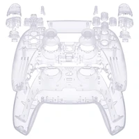 extremerate clear full set housing shell decorative shell front back plates with buttons compatible with ps5 controller bdm 010