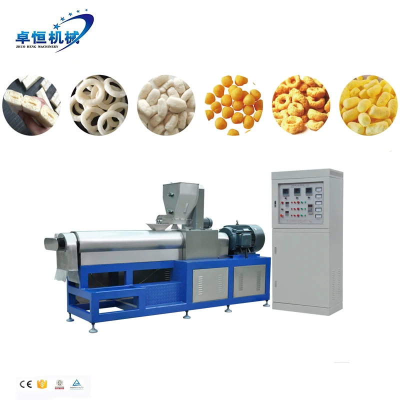 

Automatic Frying Bugle Chips Snack Food Making Machine production line snack packaging machine