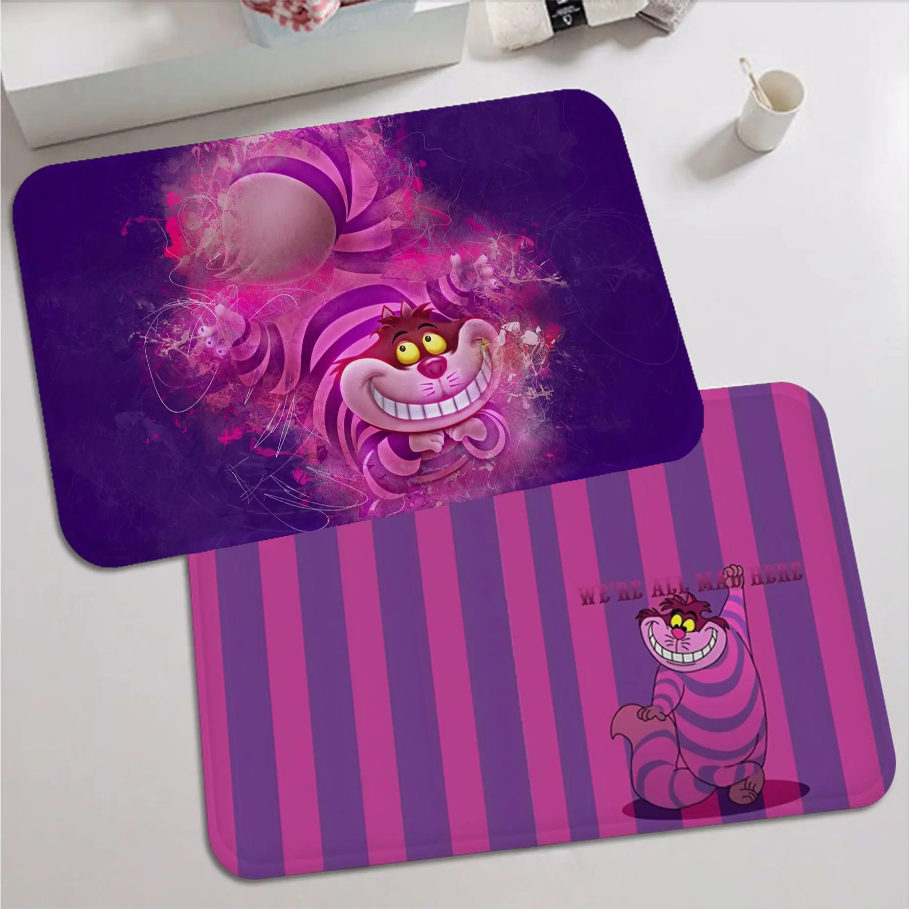 

Disney Alice in Wonderland Bath Mat Anti-slip Absorb Water Long Strip Cushion Bedroon Mat Alfombra