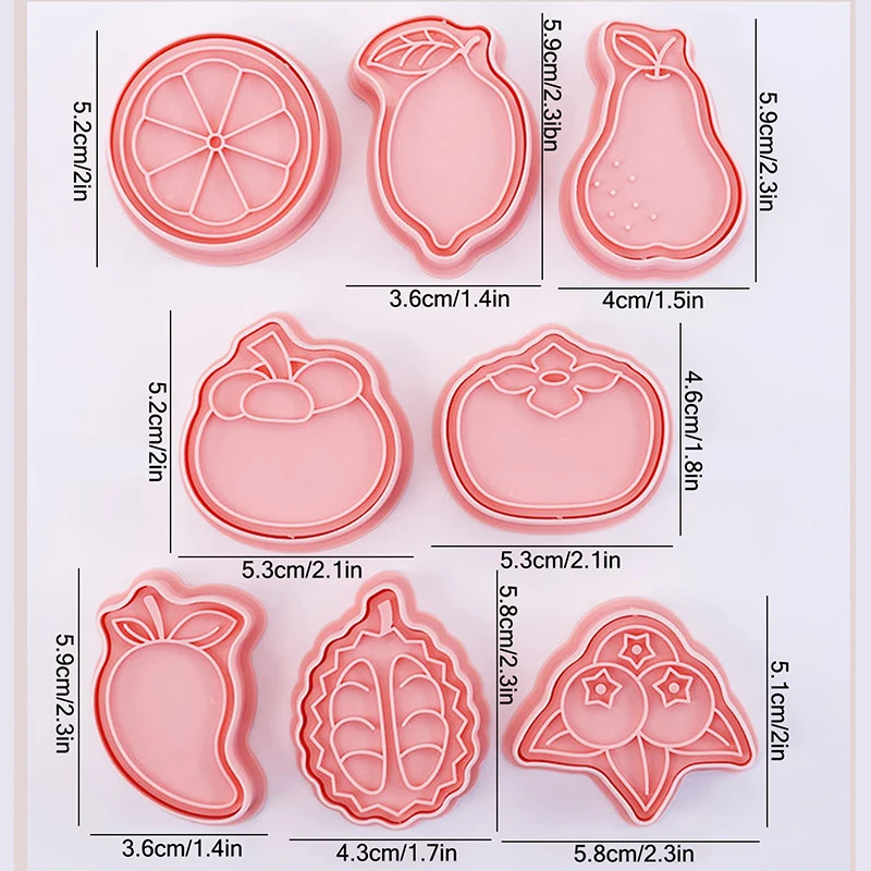 8 штук замороженный сахар форма для печенья лимон дуриан мангостин резак ручное