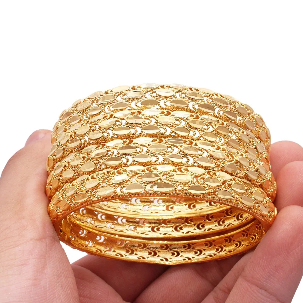 

New RoseL Arabia Bridal Gold High Quality Saudi Arabia Bridal Gold Bracelet Arabia Luxury Jewelry