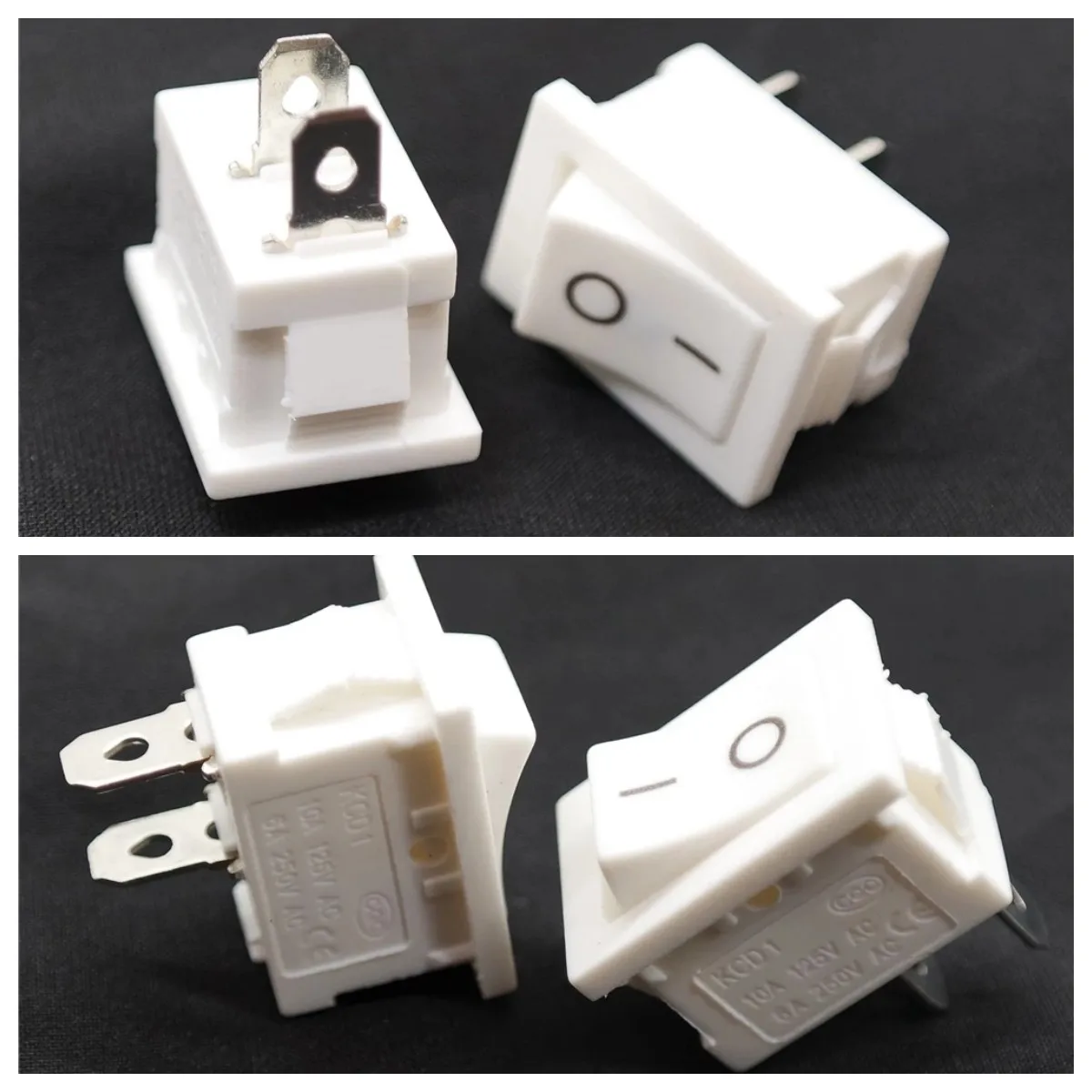 10 шт./лот чистый белый горячая Распродажа KCD1-101 2 Pin ВКЛ./ВЫКЛ. 250V 3A лодочный переключатель 21*15 защелкивающийся SPST ON OFFRocker позиционный переключатель