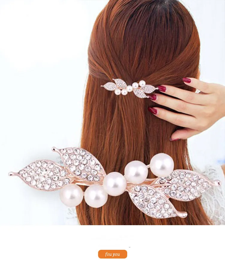 

Pearl Inlaid Fashion Top Clip Spring Clip Hair Accessories